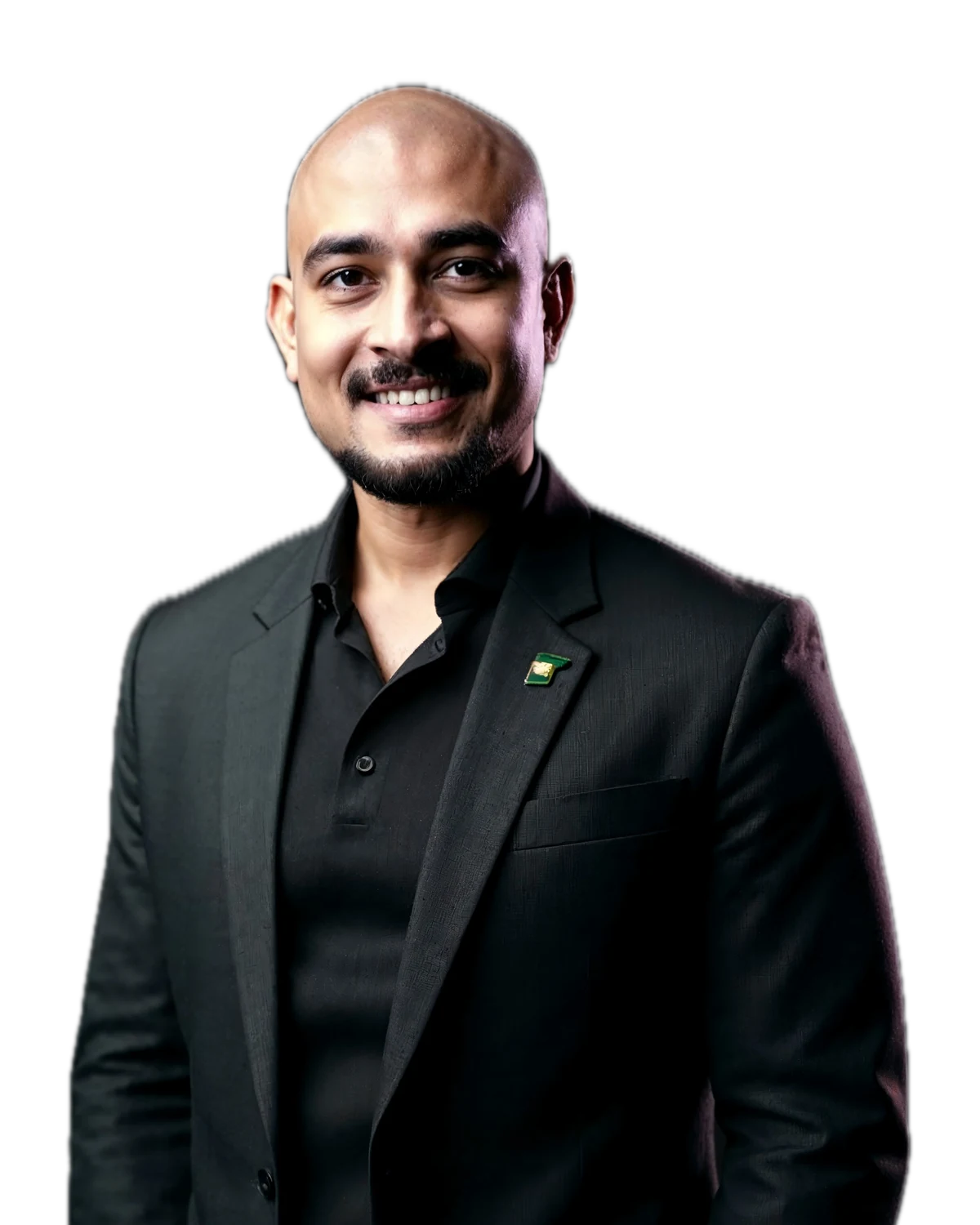 Sabbir Ahmed, portrait in a dark suit